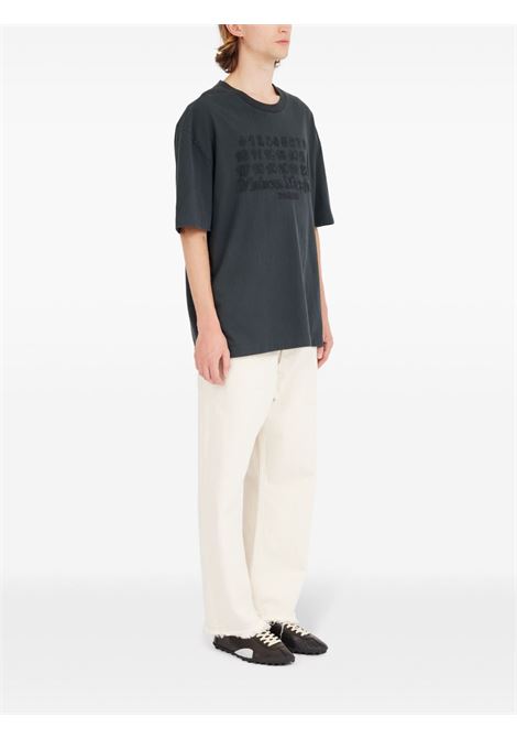 t-shirt logo ricamato unisex nera MAISON MARGIELA | S50GC0705 S24567969